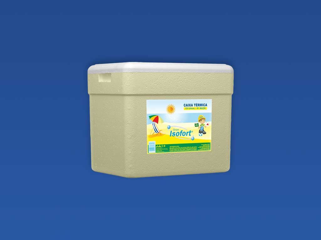 caixa-termica-amarela-13-litros Caixa Térmica para Camping & Lazer em EPS - (Isopor) - Isofort - Imagem 1